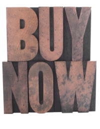 image of the words buy now