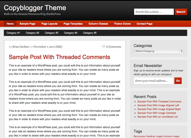 Grab the Free Copyblogger Theme for WordPress