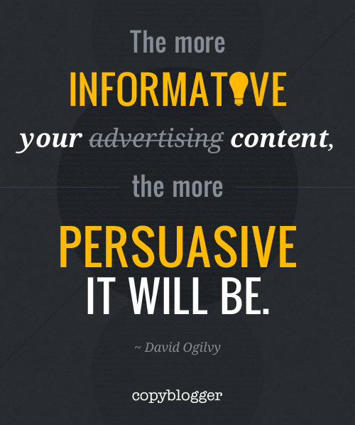 The More Informative Your Content …