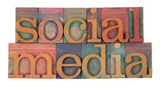 image of the words social media