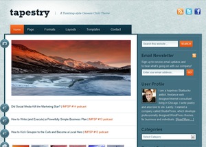 image of the tapestry theme for WordPress