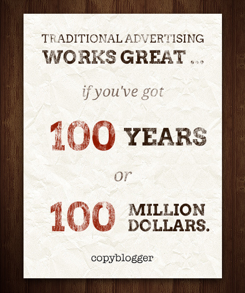Traditional Advertising Works Great …