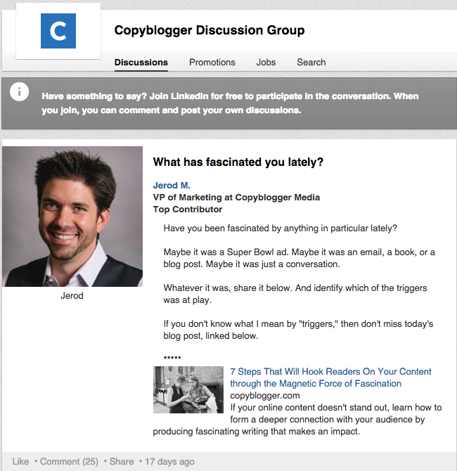 Copyblogger-LinkedIn-Group