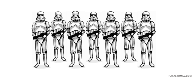 stormtrooper illustrations from Star Wars by Rafal Tomal