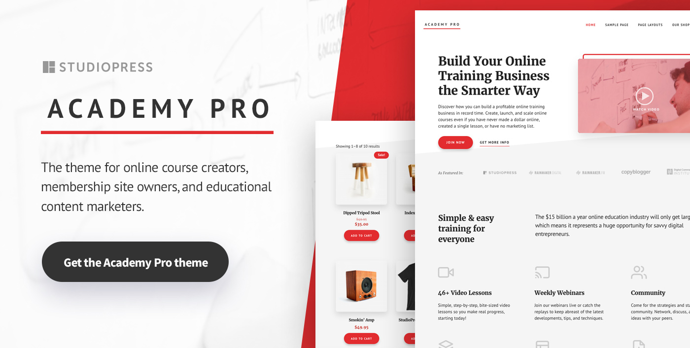 Academy Pro: A WordPress Theme for Online Courses and Membership Sites